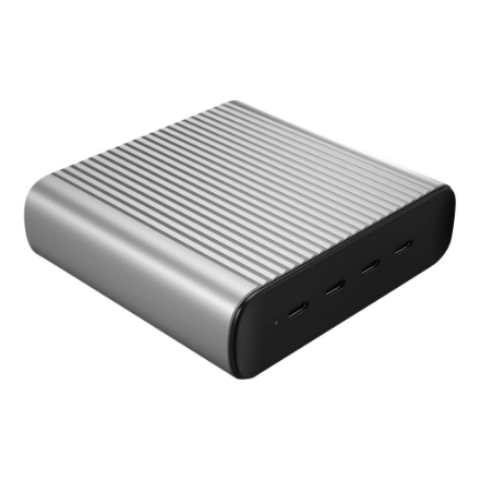 Hyper HyperJuice HJGAN245-EU – 245 W GaN įkroviklis su 4 USB-C PD prievadais ir EU/UK laidu