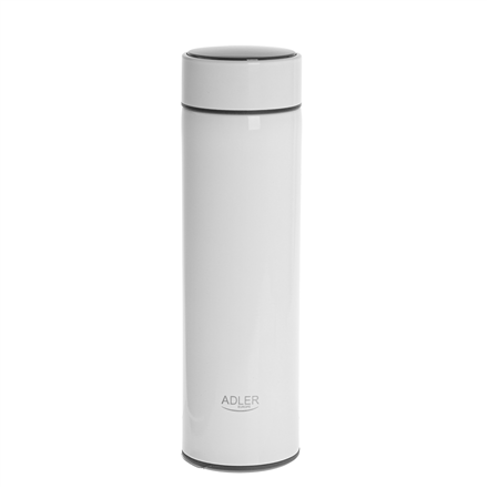 Adler AD 4506w – stainless-steel vacuum flask with silicone, white