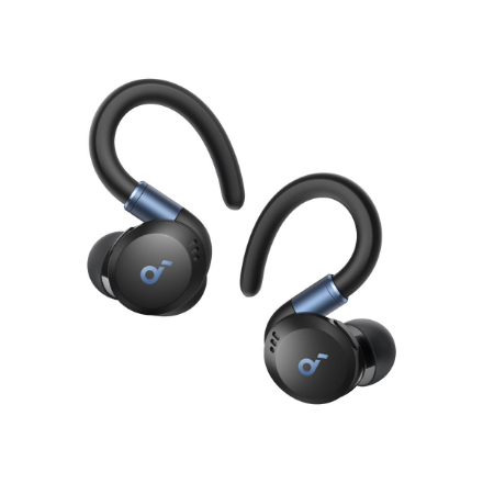 Anker Soundcore Sport X20 A3968G11 – belaidės įkišamos sportinės ausinės su lankeliais už ausų ir mikrofonu, juodos