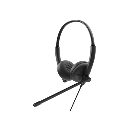 Dell WH125 – laidinės USB-A ausinės su integruotu mikrofonu, juodos spalvos