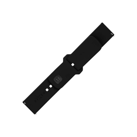 FIXED Sporty FIXSST2-22MM-BK – silikoninis laikrodžio dirželis, 22 mm, smartwatches, 160–235 mm, greitai atsegamas, juodas