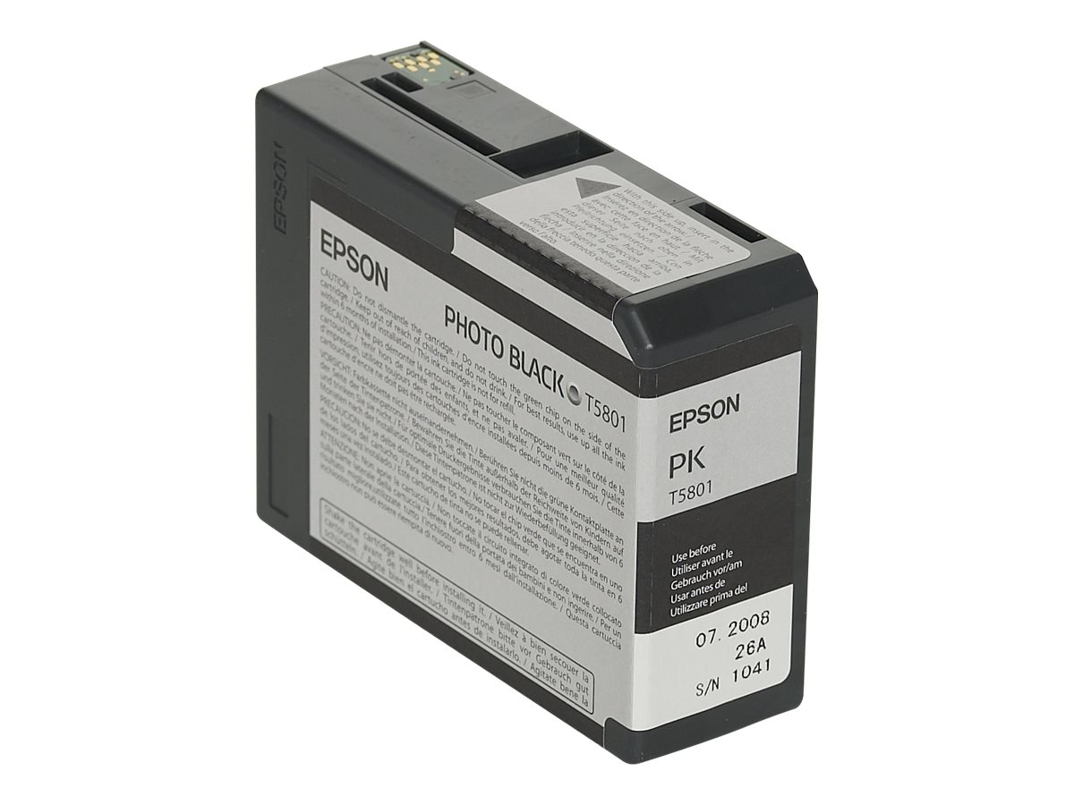 Epson C13T580100 / T5801 UltraChrome K3 80 ml, Stylus Pro 3800 / 3880 rašalo kasetė, fotografinė juoda