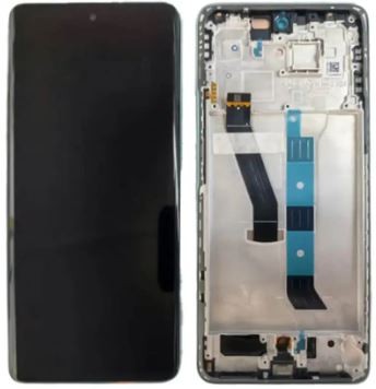 Originalus žalias Xiaomi Poco M8 5G ekrano modulis su jutikliniu stiklu ir rėmeliu (serviso pakuotė)