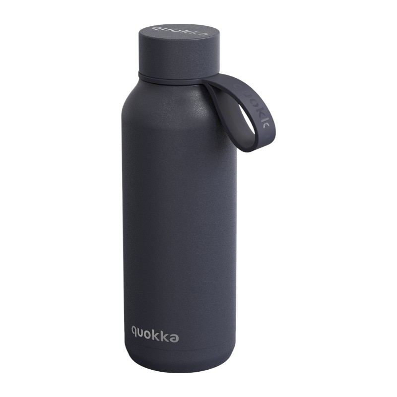 Quokka Solid With Strap nerūdijančiojo plieno termo gertuvė, 510 ml, Slate