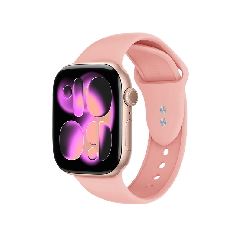 Crong Liquid dirželis, skirtas Apple Watch 38 / 40 / 41 / 42 mm, lašišos rausvas