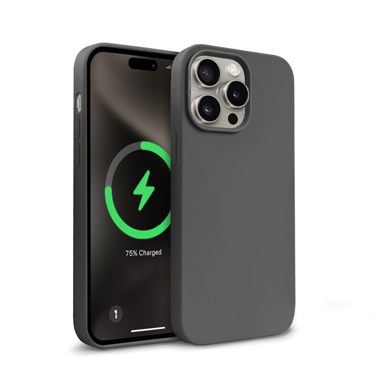 Crong Color Cover Magnetic MagSafe dėklas, skirtas iPhone 15 Pro Max, titano spalvos