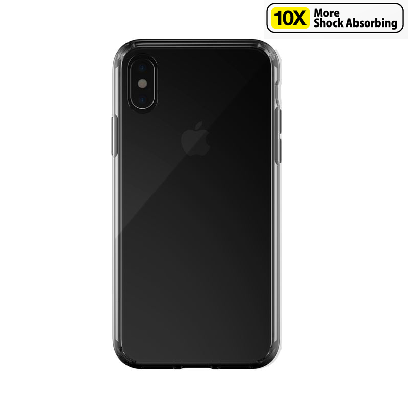 Just Mobile Tenc Air dėklas, skirtas iPhone XS / X, krištolo juodumo