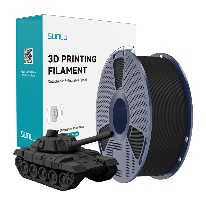 Sunlu PLA+ High-Speed filamentas, juodas