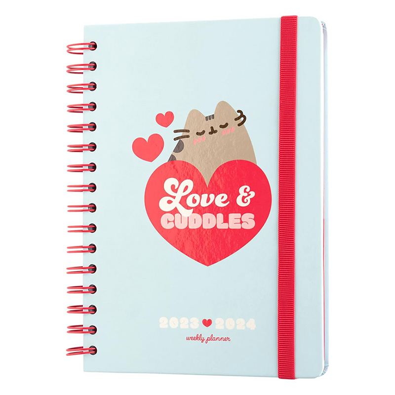 Pusheen Purrfect Love 2023/2024 metų savaitinis planuoklis, 14,8 × 21 cm
