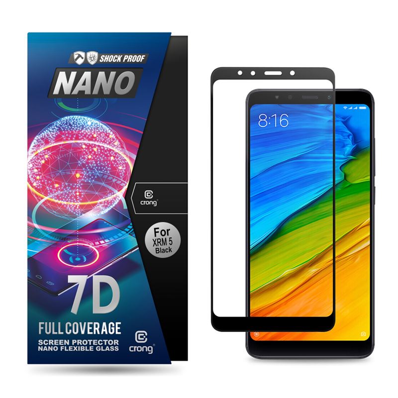 Crong 7D Nano Flexible Glass 9H hibridinis ekrano stiklas, skirtas Xiaomi Redmi 5