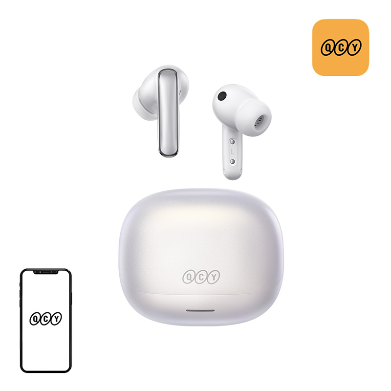 QCY Melobuds N65 belaidės į ausis įdedamos ausinės, baltos