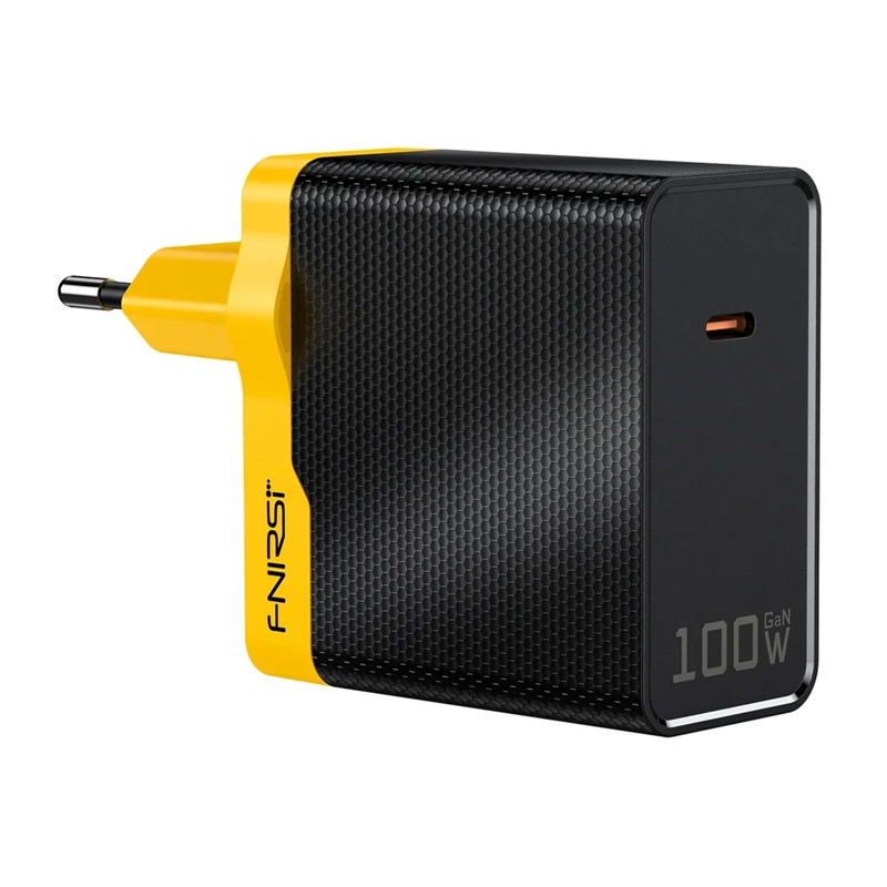 FNIRSI 100 W GaN USB-C maitinimo adapteris su ES kištuku