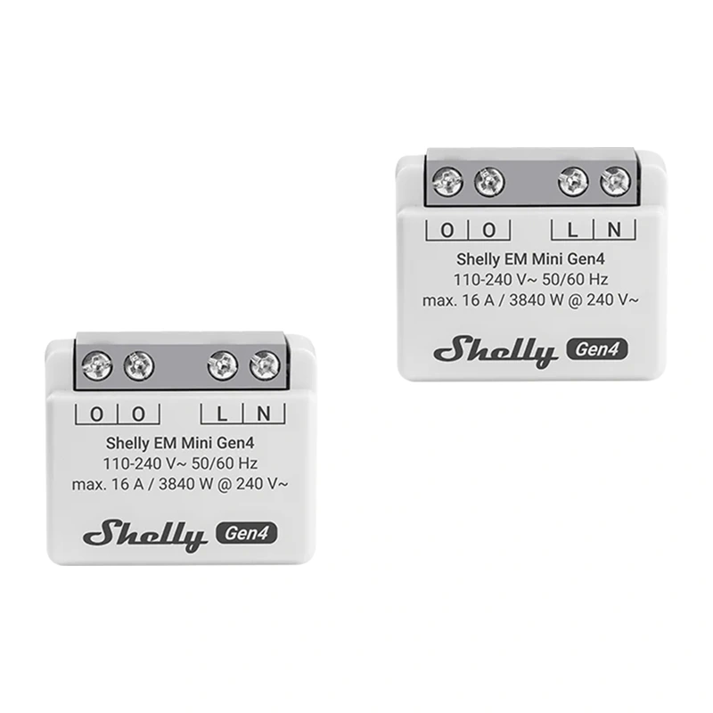 SHELLY EM Mini Gen4 energijos skaitiklis, 2 vnt.