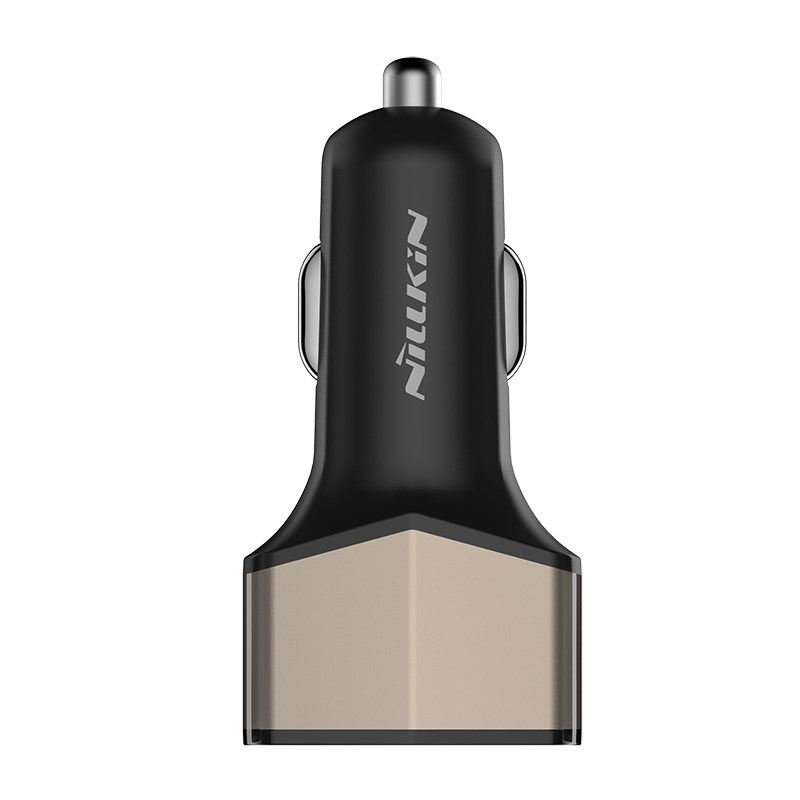 Nillkin Celerity 32 W automobilinis įkroviklis su 2 USB-A ir 1 USB-C jungtimi, aukso spalvos