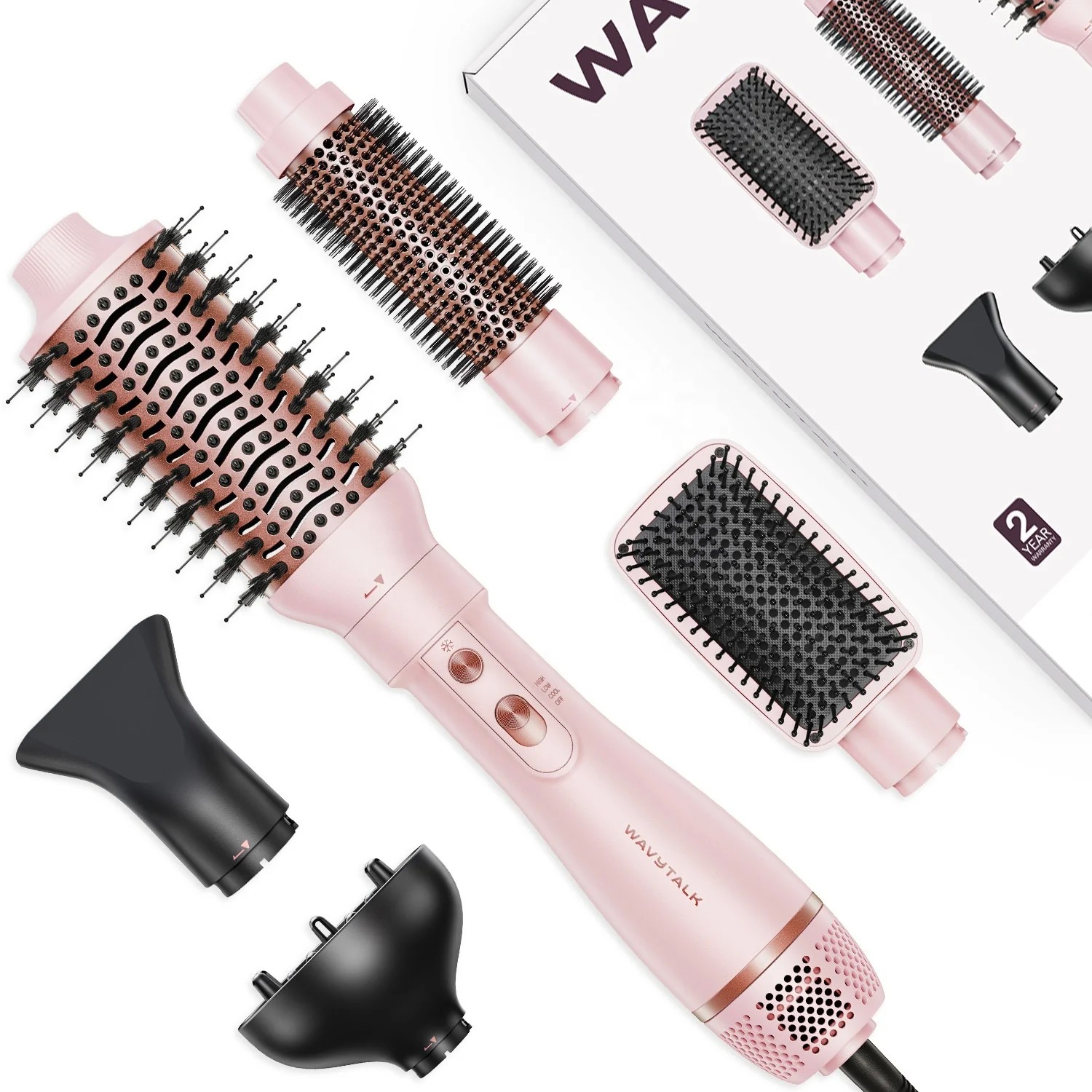 Plaukų formavimo šukos Wavytalk Air Sculpt 5-in-1 rožinės