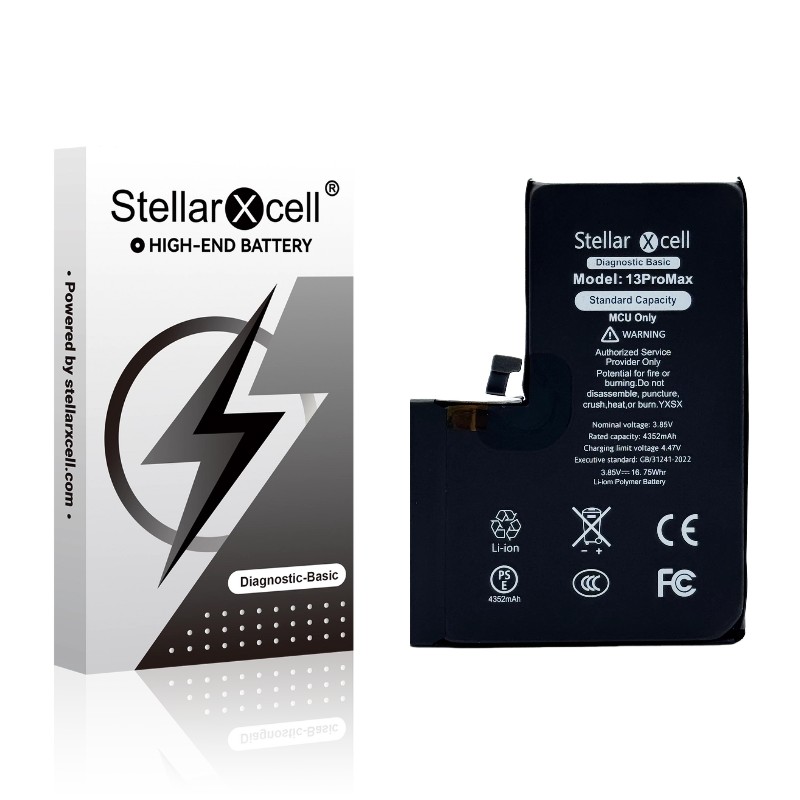 Akumuliatorius StellarXcell Diagnostic Apple iPhone 13 Pro Max 4352mAh (standartinė talpa + aukštos kokybės BMS kopija)