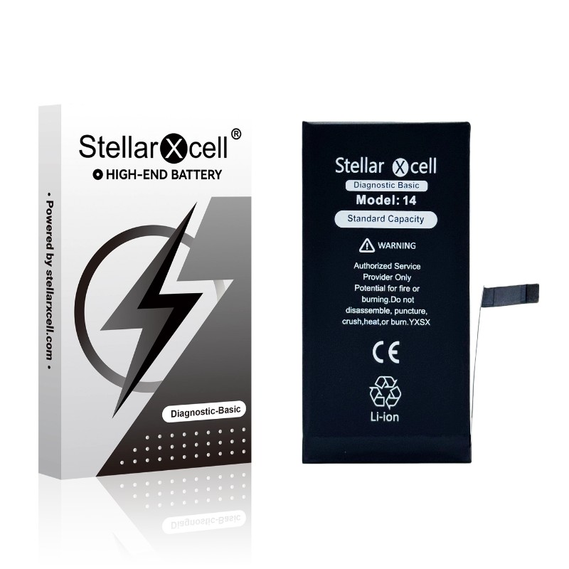 Akumuliatorius StellarXcell Diagnostic Apple iPhone 14 3280mAh (standartinė talpa + aukštos kokybės BMS kopija)