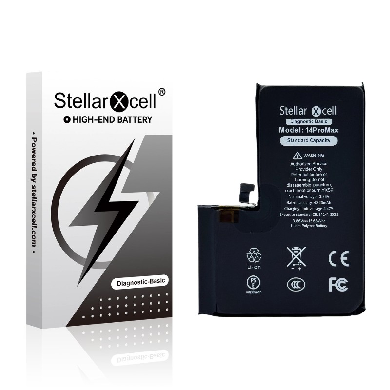 Akumuliatorius StellarXcell Diagnostic Apple iPhone 14 Pro Max 4330mAh (standartinė talpa + aukštos kokybės BMS kopija)