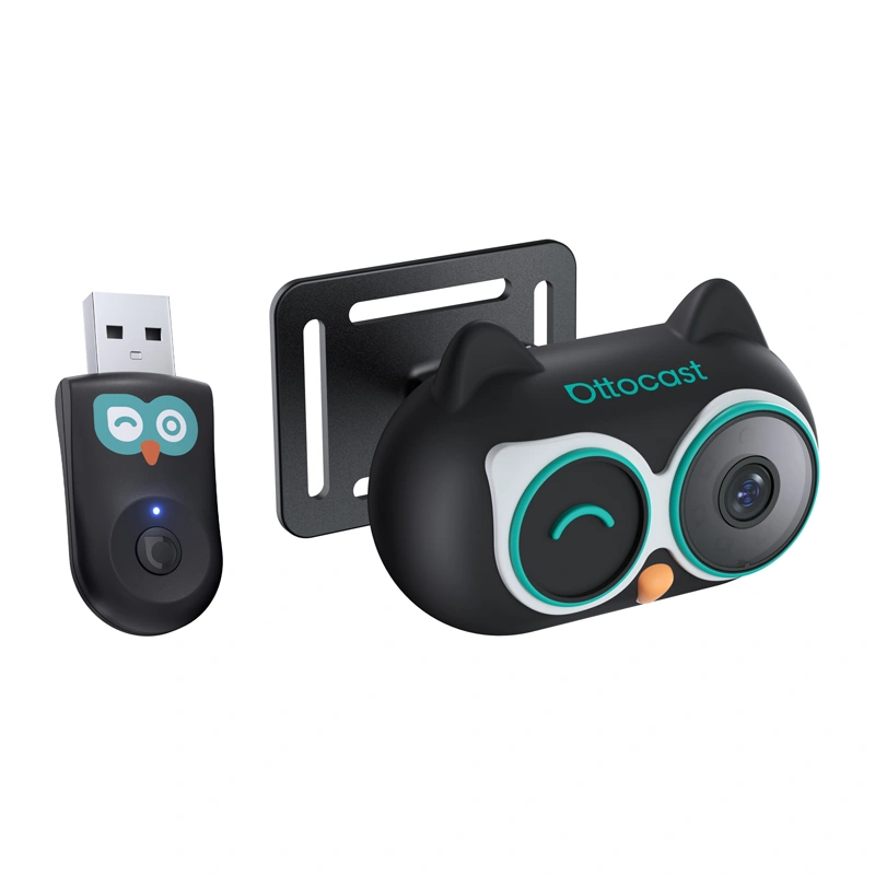 OTTOCAST Cabin Care CA520-T200 belaidis CarPlay adapteris ir galinės sėdynės stebėjimo kamera