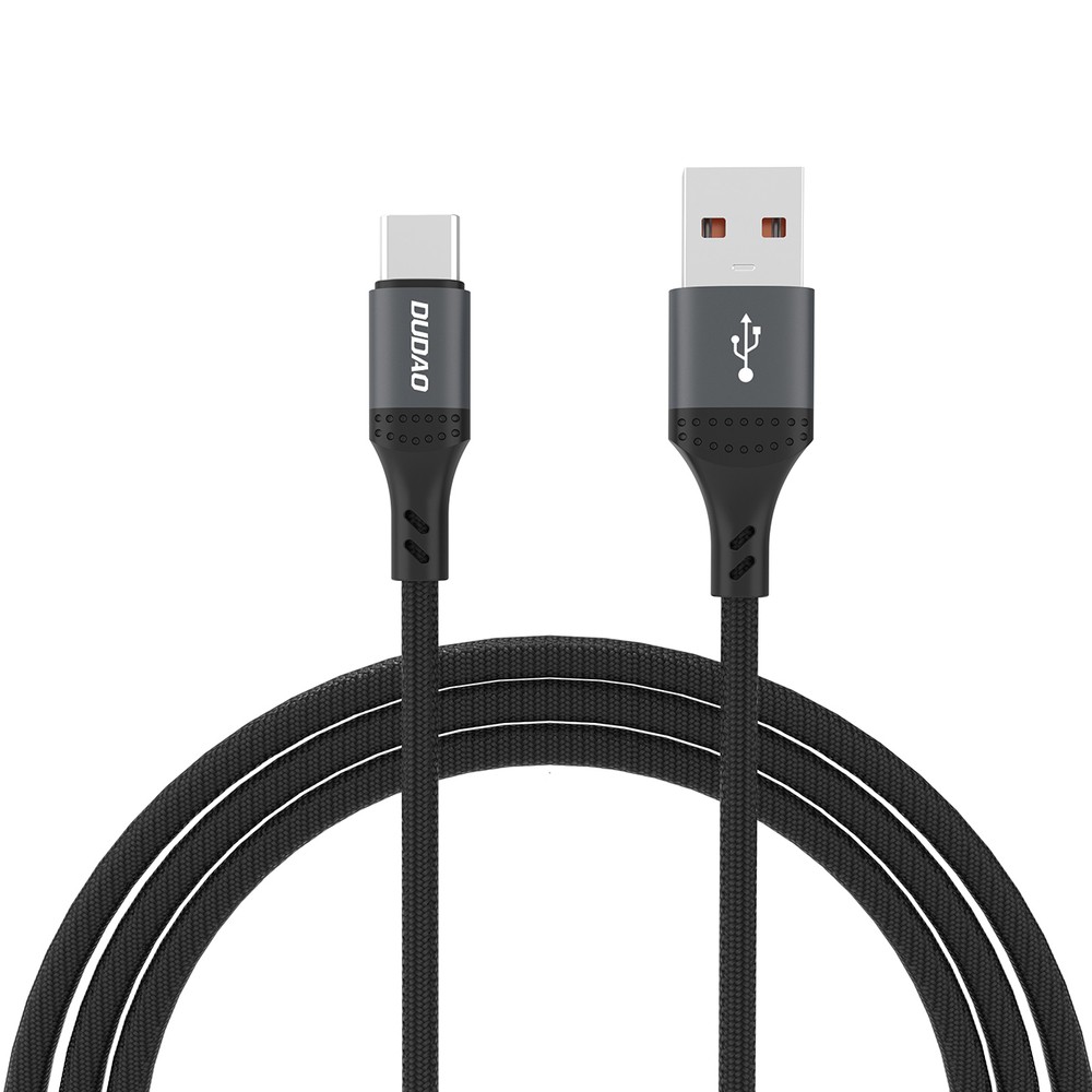 Dudao L3ST USB-A–USB-C kabelis, 5 A, 2,0 m, juodas
