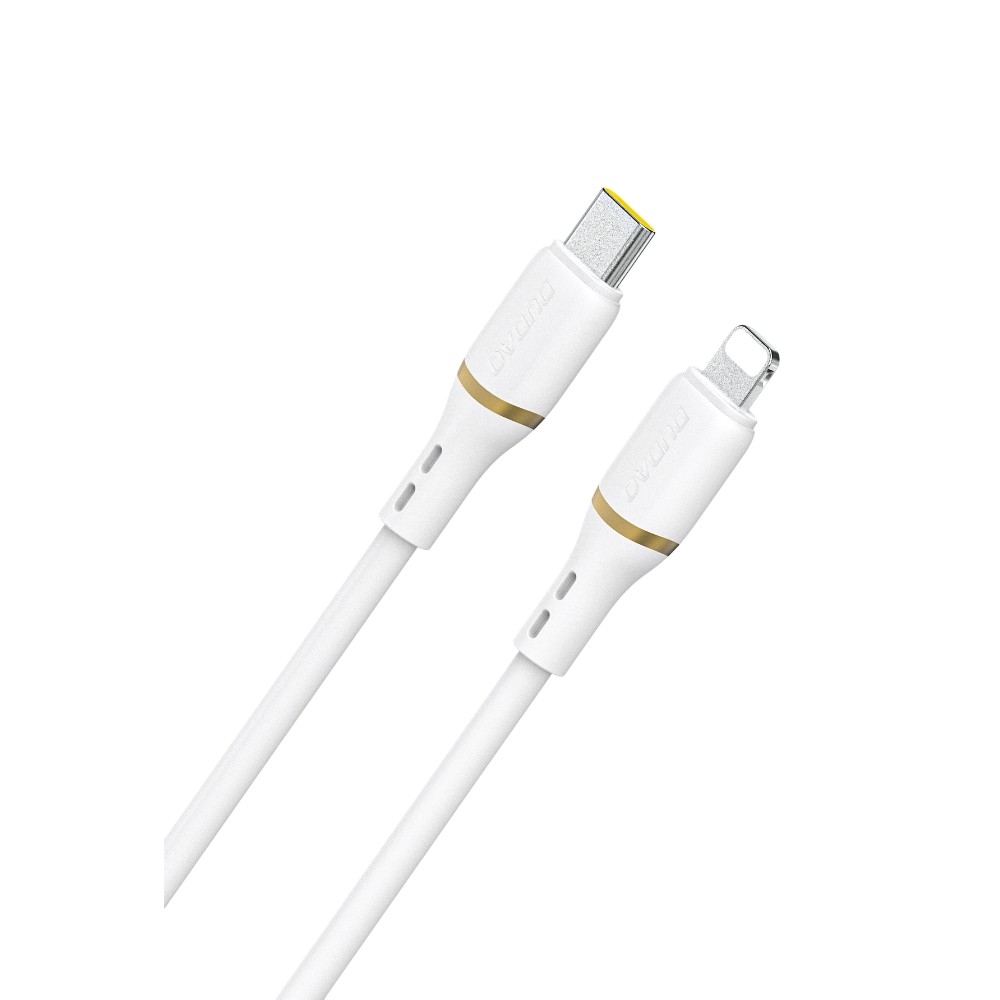 Dudao L25X USB-C–Lightning kabelis, 30 W, 1,0 m, baltas
