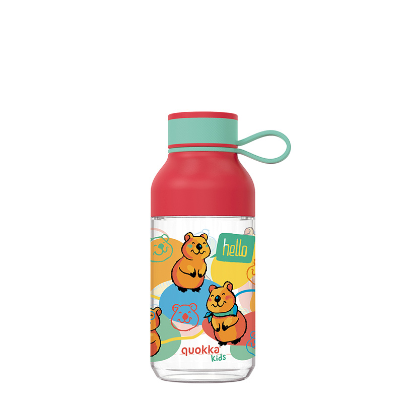 Бутылка для воды Quokka Ice Kids with Strap из Ecozen, 430 мл, Happy Quokka
