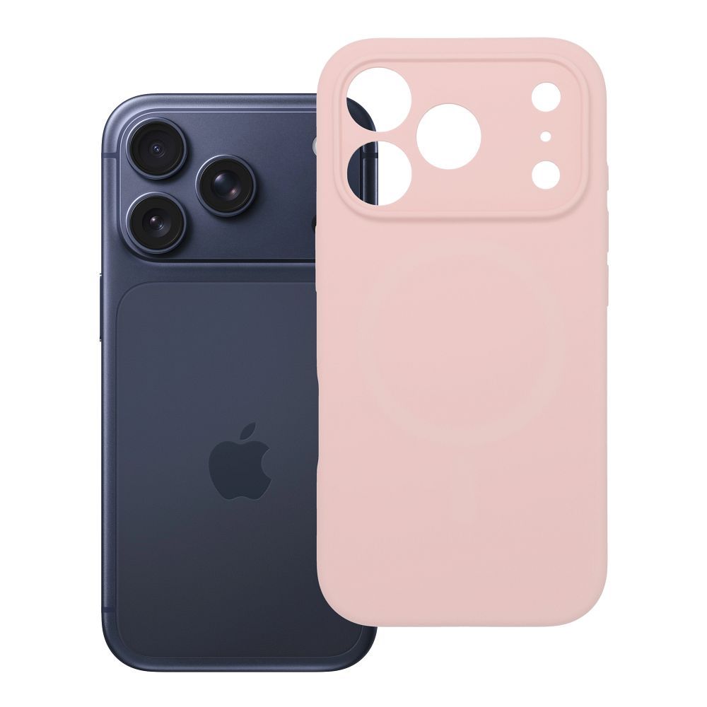 Dėklas silikoninis 2 mm iPhone 17 Pro smėlinos rožinės spalvos
