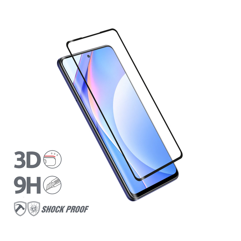 Crong 3D Armor Glass Full Glue 9H grūdintas apsauginis ekrano stiklas, skirtas Xiaomi Mi 10T Lite