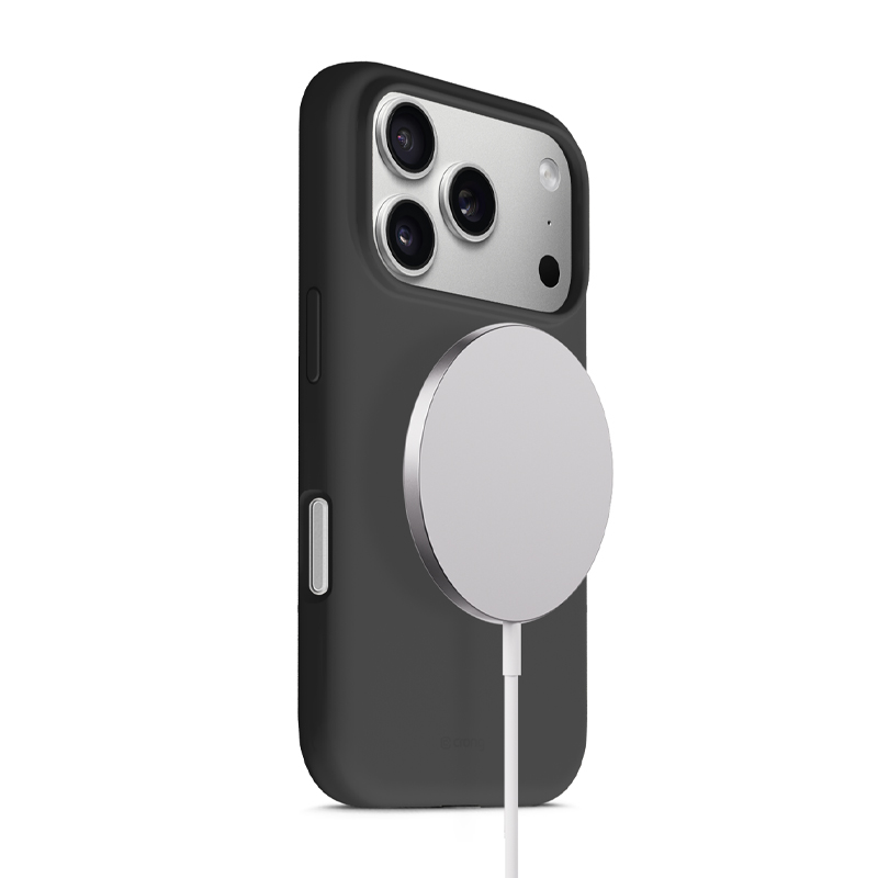 Crong Color Cover Magnetic MagSafe dėklas, skirtas iPhone 17 Pro Max, juodas