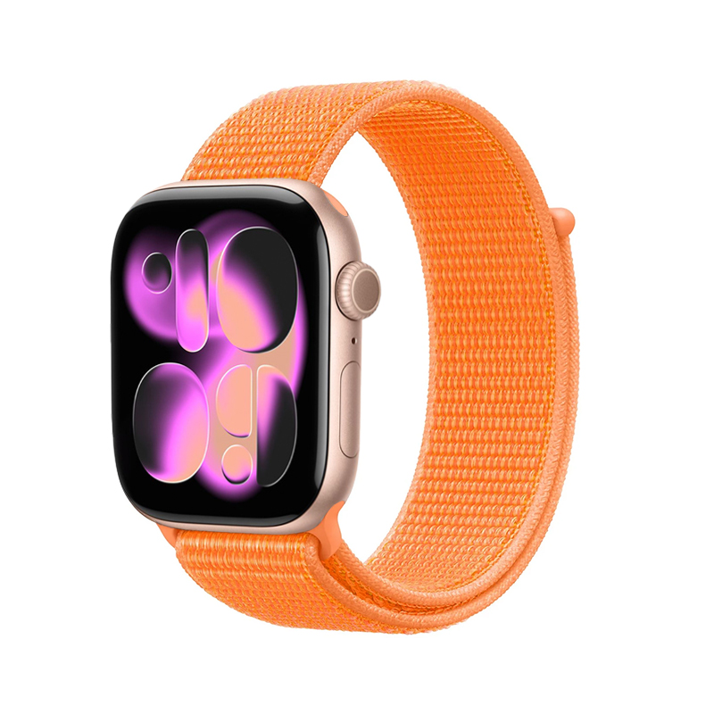 Crong Nylon sportinis Apple Watch dirželis, 38/40/41/42 mm, „Tropical Orange“