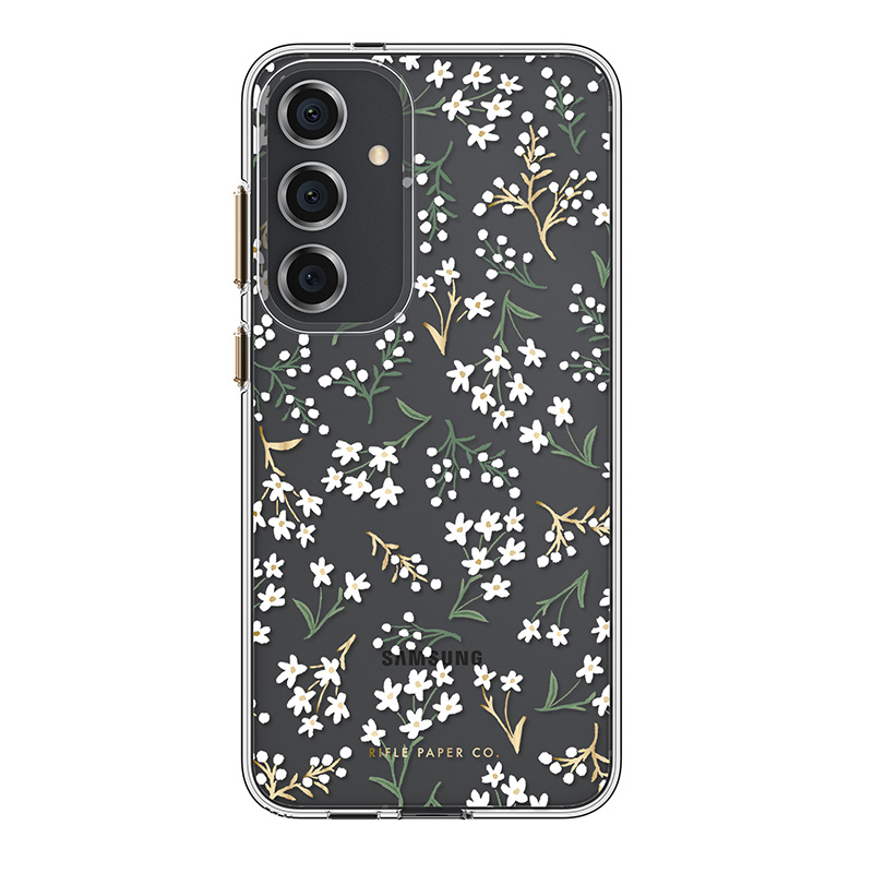 Ультратонкий антимикробный чехол Rifle Paper Co. для Samsung Galaxy S24+, с рисунком «Petite Fleurs»