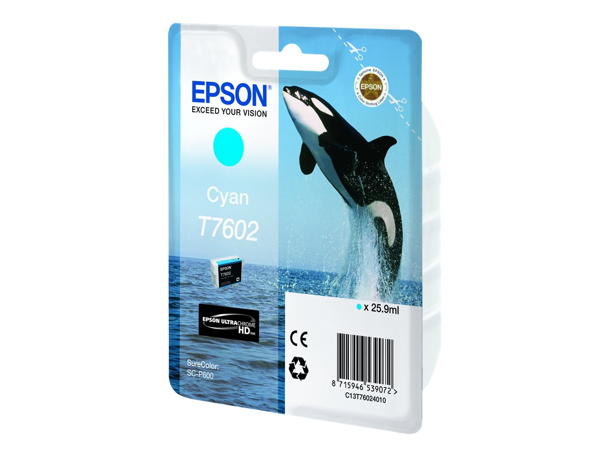 Epson T7602 rašalo kasetė, žydra