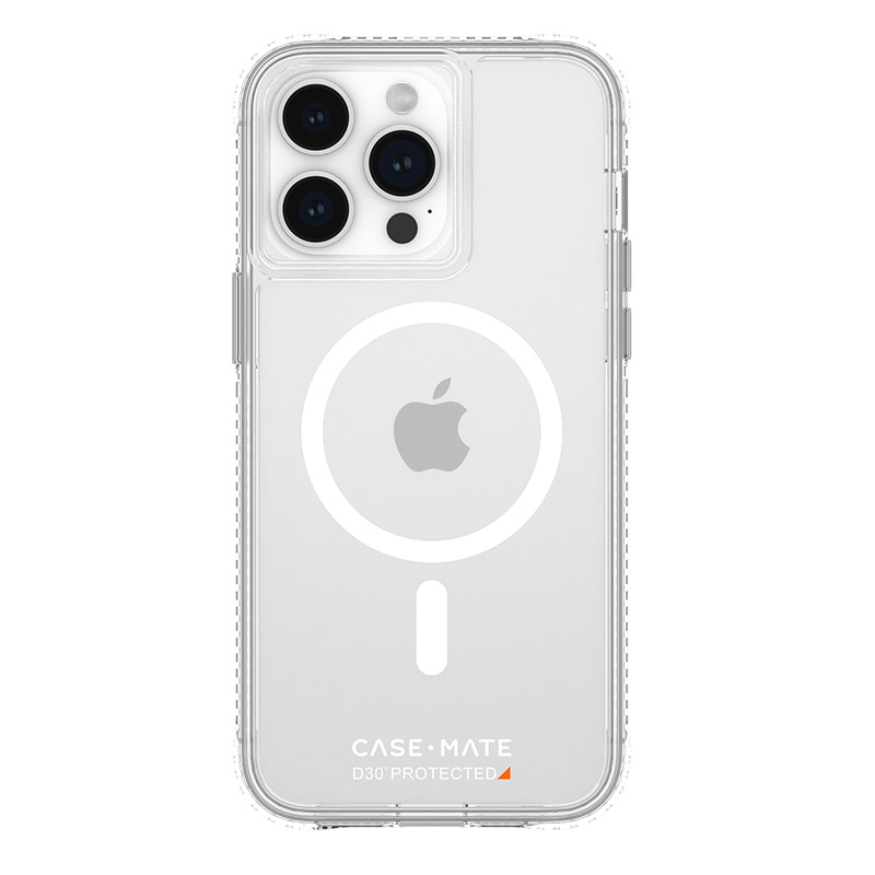 Case-Mate Ultra Tough+ D3O MagSafe dėklas, skirtas iPhone 15 Pro Max, skaidrus