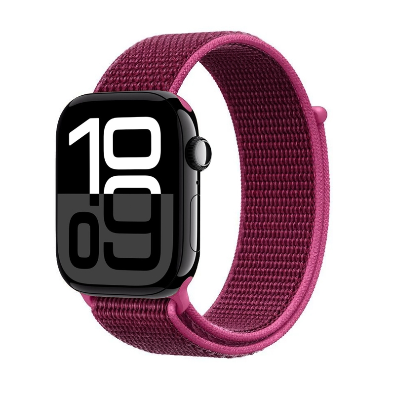 Crong Nylon sportinis Apple Watch dirželis, 38/40/41/42 mm, „Magenta Fusion“