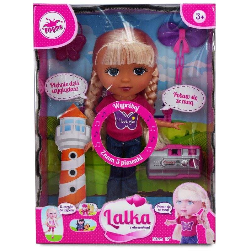 Playme Explorer lėlė su priedais, 30 cm
