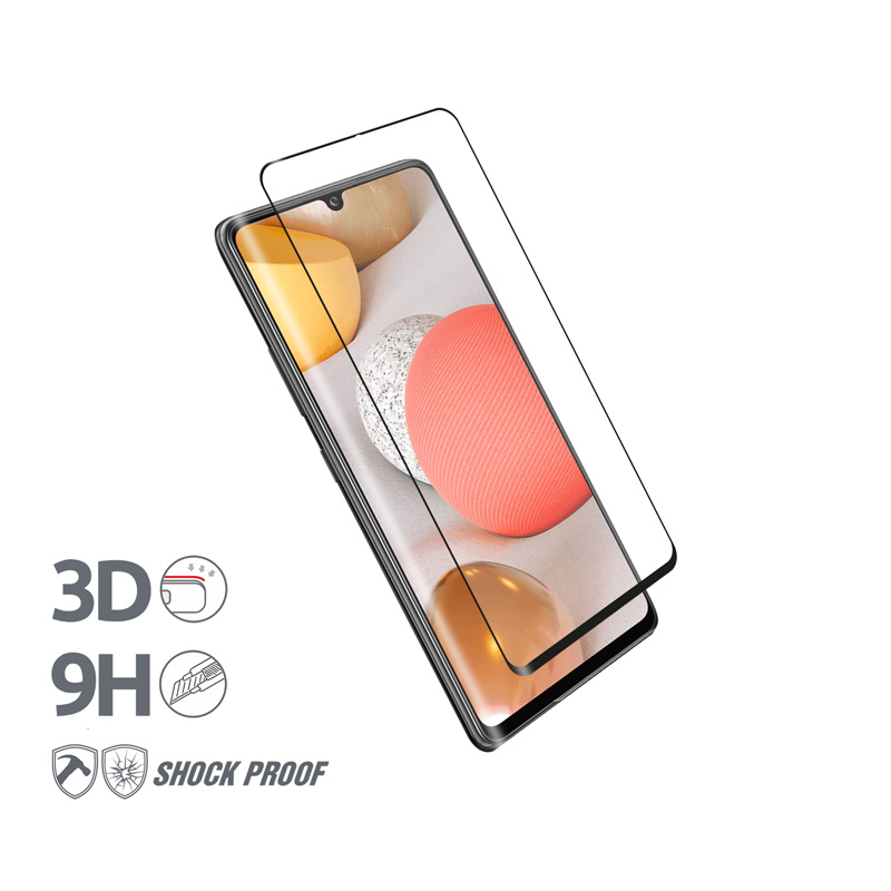 Crong 3D Armor Glass Full Glue 9H grūdintas apsauginis ekrano stiklas, skirtas Samsung Galaxy A42 5G