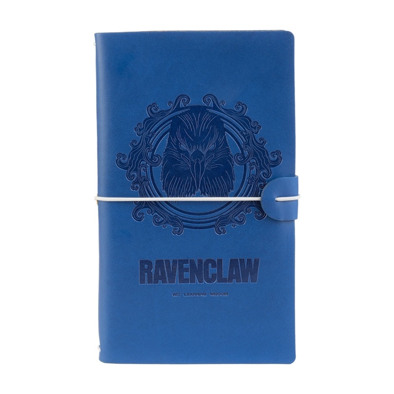 Harry Potter Ravenclaw kelioninė užrašų knygelė dirbtinės odos viršeliu, 12 × 19.5 cm, mėlyna