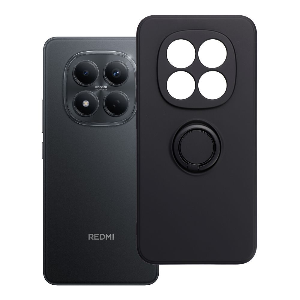SILIKONINIS RING dėklas for XIAOMI Redmi Note 15 Pro 5G juodas