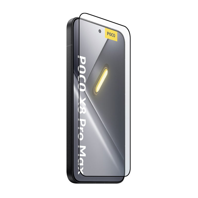 Crong 3D Armour Glass Lite per visą paviršių klijuojamas grūdintas apsauginis ekrano stiklas, skirtas Xiaomi POCO X8 Pro Max 5G