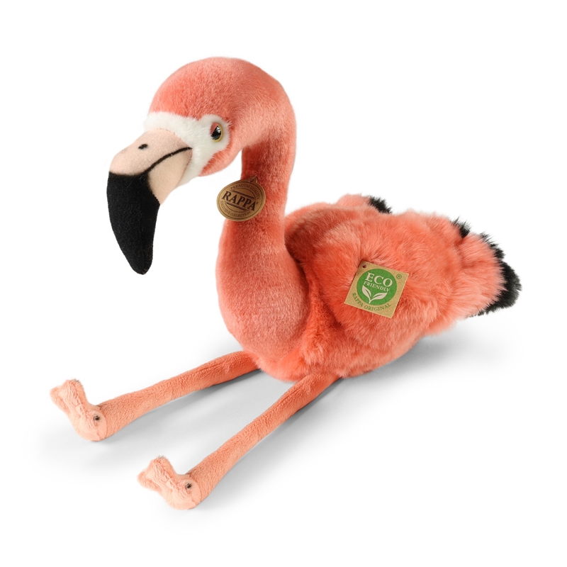 Rappa ekologiškas tikroviškas pliušinis žaislas – flamingas, 36 cm