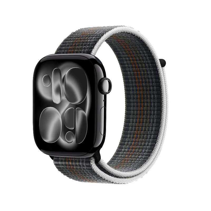 Crong Nylon sportinis Apple Watch dirželis, 44/45/46/49 mm, „Midnight Run“