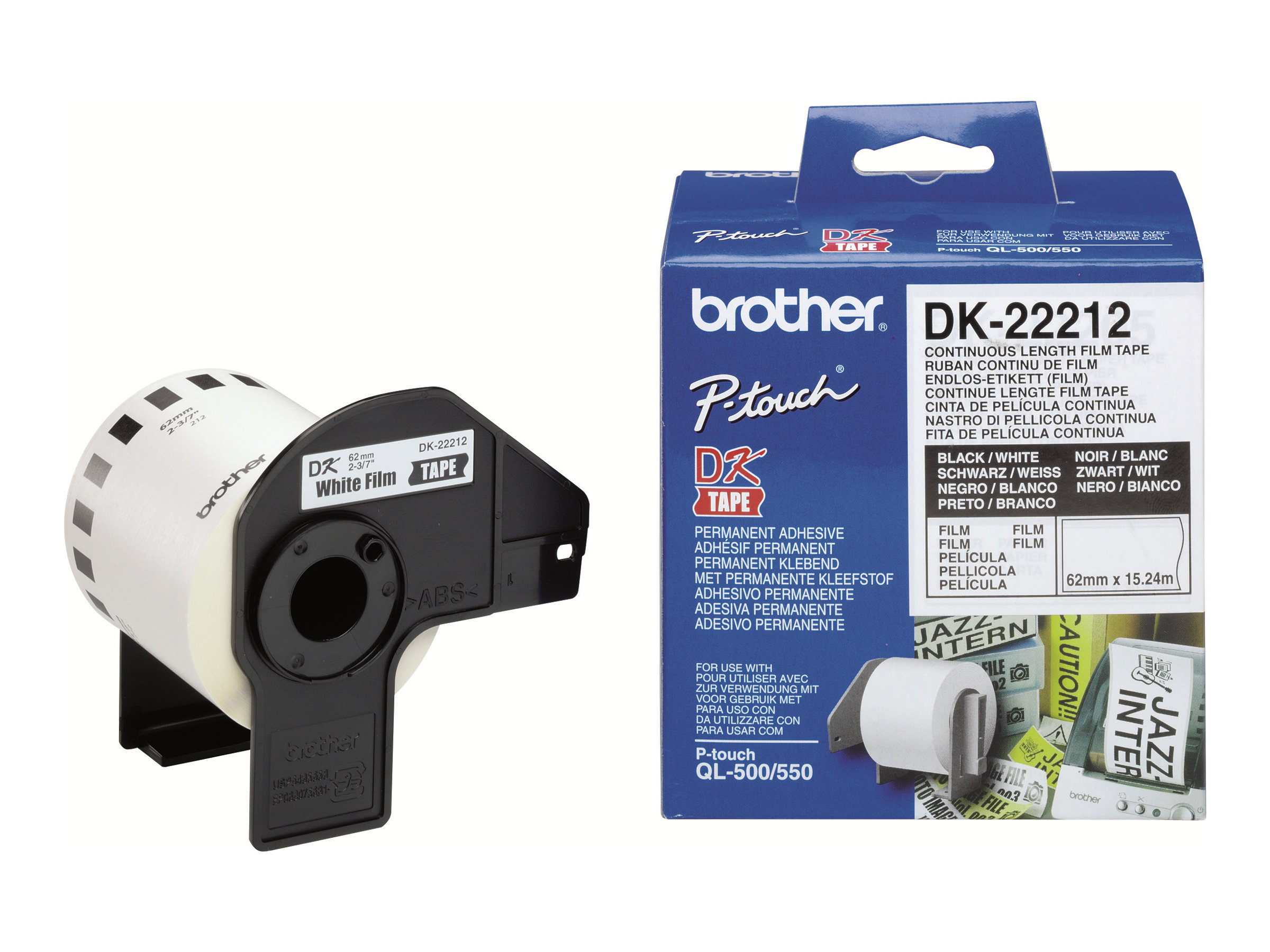 Brother DK22212 ištisinė etikečių juosta, plėvelės