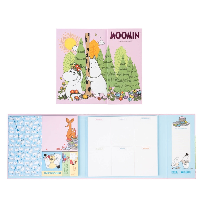 Moomins A4 savaitinis planuoklis su lipniais lapeliais