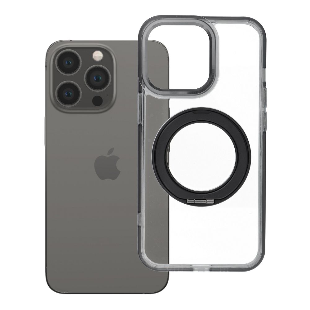 Case for iPhone 13 PRO Frame Circle Stand compatible with MagSafe black