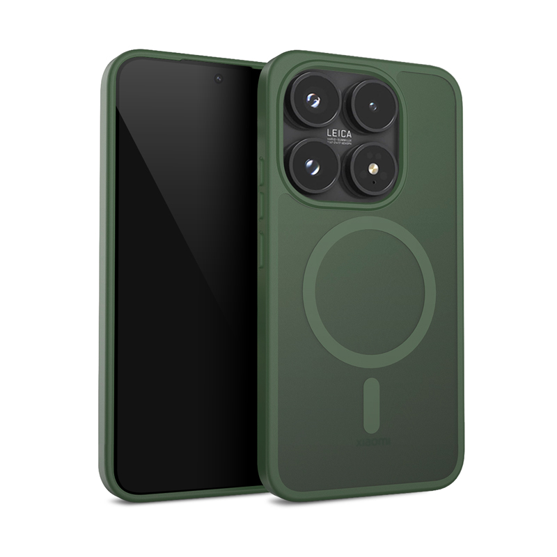 Crong Hybrid Matte Magnetic MagSafe dėklas, skirtas Xiaomi 17, žalias