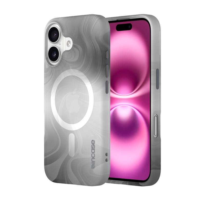 Incase Halo Case dėklas su MagSafe, skirtas iPhone 16, „Oil Slick Smoke“ spalvos