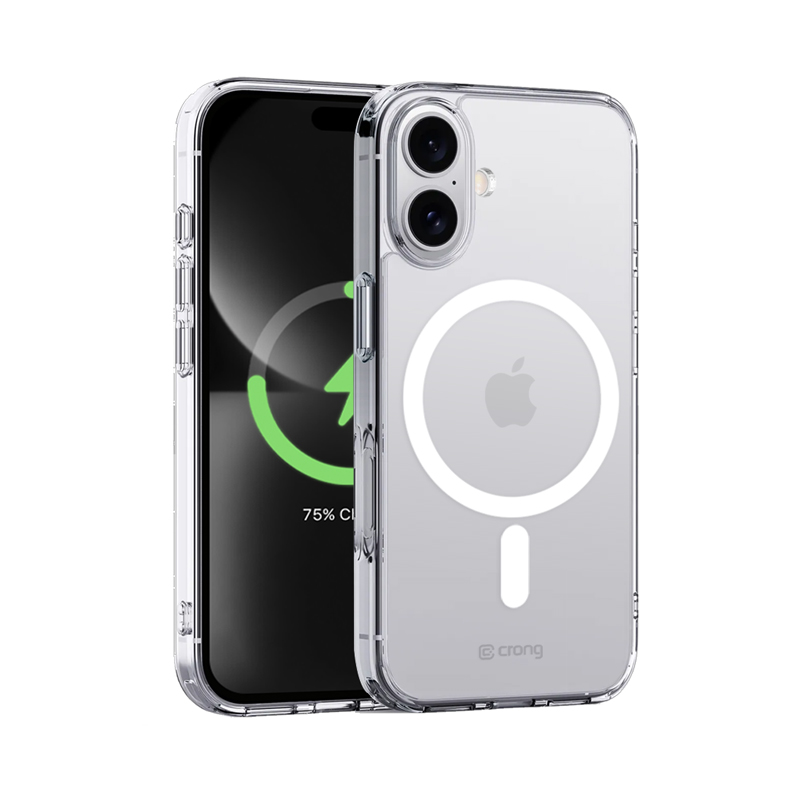 Crong Clear MAG Cover MagSafe dėklas, skirtas iPhone 16, skaidrus
