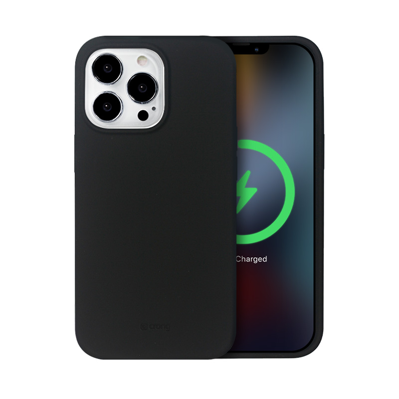 Crong Color Cover Magnetic dėklas, skirtas iPhone 13 Pro Max, suderinamas su MagSafe, juodas