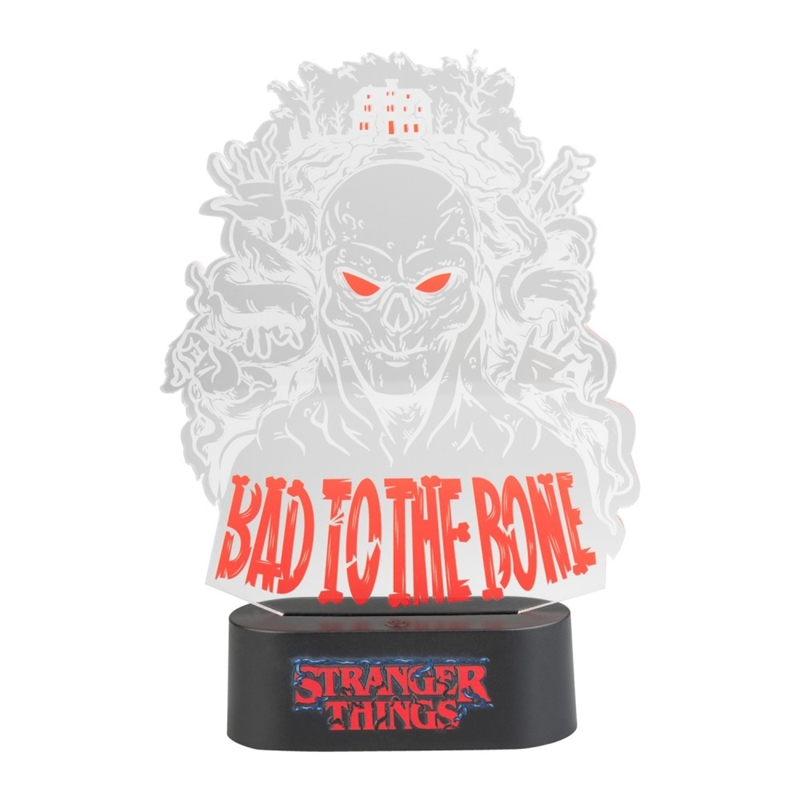 Stranger Things Bad To The Bone LED naktinė lempa, 16 × 24 cm
