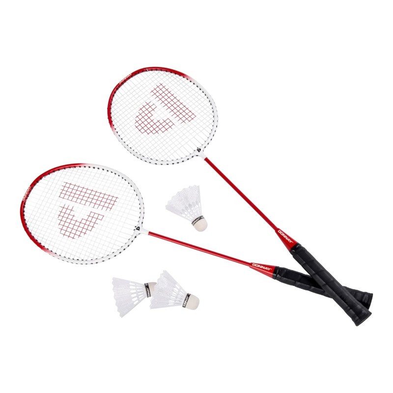 Donnay 6 dalių badmintono rinkinys dėkle, raudonas